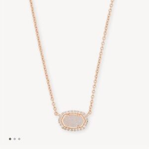 NEW Kendra Scott Chelsea Necklace in Rose Gold Ivory Mother-of-Pearl